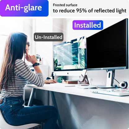 Peslv 15.6 Inch Laptop Privacy Screen Compatible With Lenovo Hp Dell Acer Asus Thinkpad Envy Xps, 16:9 Aspect Removable Anti Glare Blue Light Filter Protector, 15 In Computer Monitor Security Shield