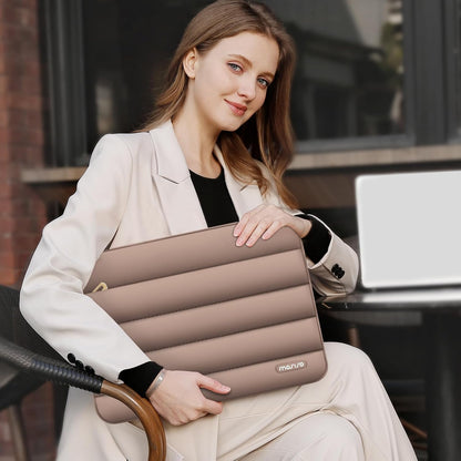 MOSISO Laptop Case 13.3 inch,13-13.3 inch Puffy Laptop Sleeve Compatible with MacBook Neo/Air 13.6 M5 M4 M3 M2 M1/Pro 13/14,HP Dell ASUS Lenovo,Polyester Horizontal Bag with Small Case, Sand