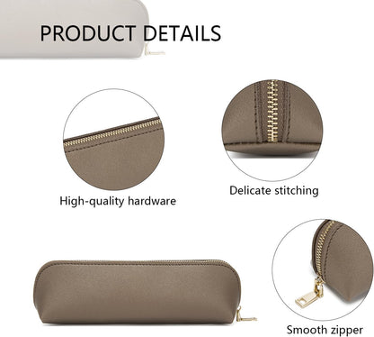 Canvas Pencil Case Cotton Canvas and Simple Multifunctional Pencil Bag Zipper Portable Storage (Black)