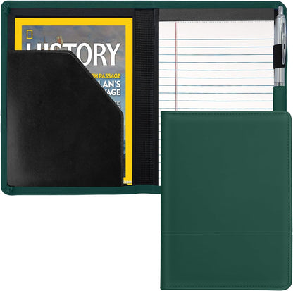 Padfolio/Portfolio Binder, Mini Padfolio Portfolio Binder 5 x 8 Legal Writing Pad, A5 Document Organizer Folder for Men Women, Black