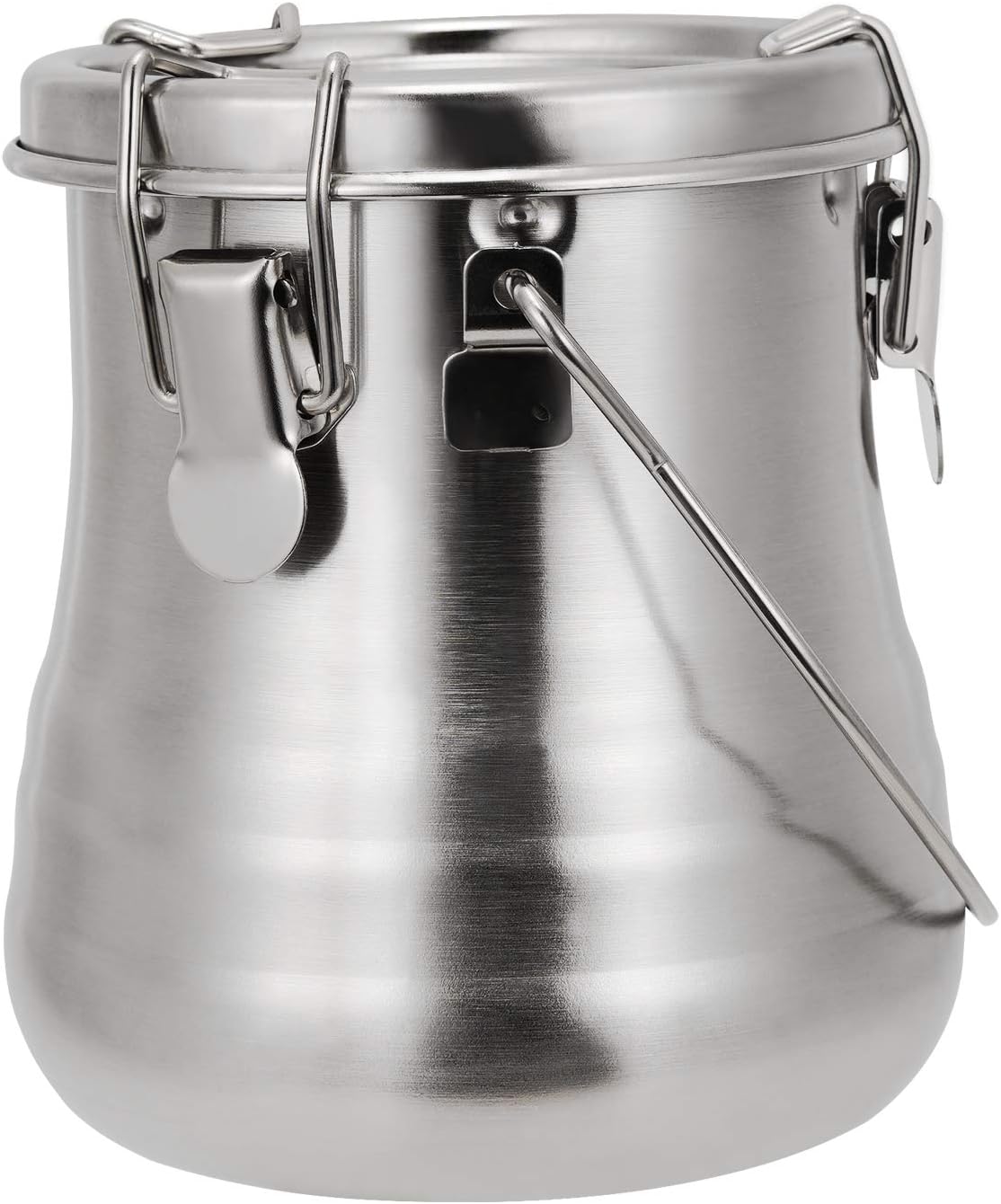 MyLifeUNIT Paint Brush Cleaner, Airtight Stainless Steel Brush Holder for Painting, 13.5oz/Medium