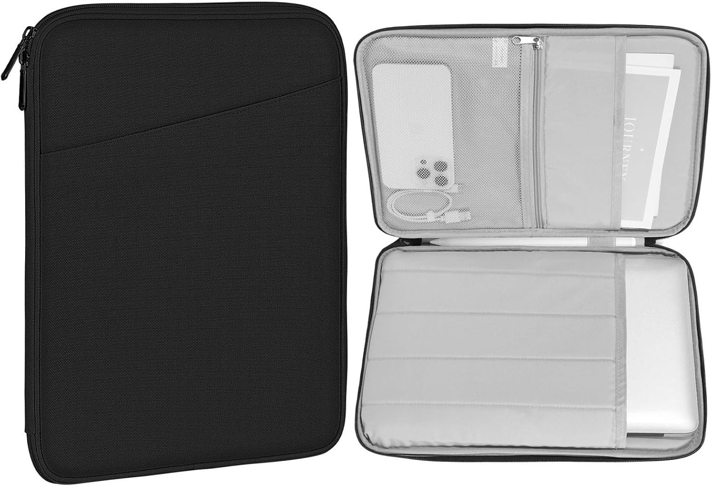 MoKo 9-11 Inch Tablet Sleeve Case, Fits New 11inch iPad Air M4/Pro M5, iPad A16 11", i-Pad 10/9/8/7th/Air 5/4th 10.9"/10.2", Tab S9/S8 11", Protective Bag Carrying Case with Pocket, Dark Gray
