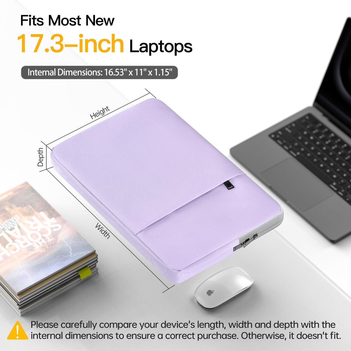 17 inch 360° Protective Laptop Case Sleeve for 2025 HP 17.3 Touchscreen Laptop,Envy 17,Pavilion 17,ASUS Vivobook 17, Shockproof Water-Resistant Computer Bag w/Accessory Pocket