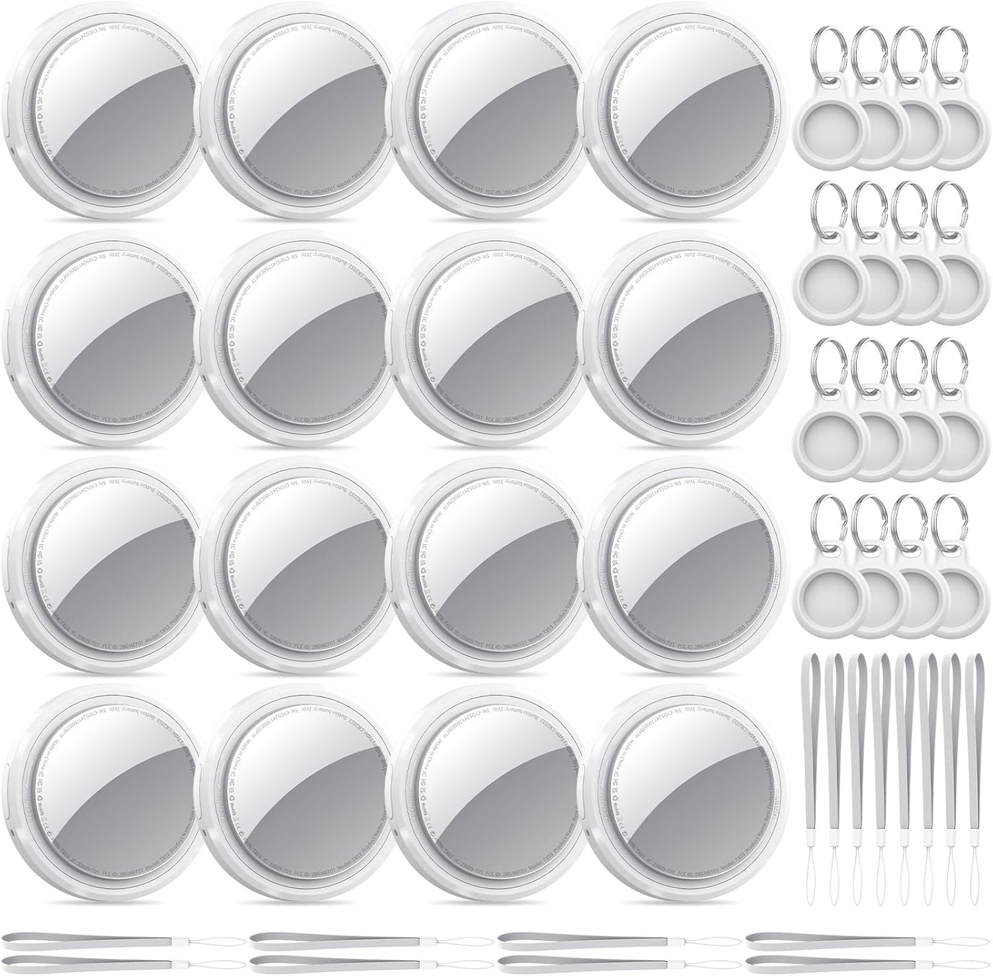 New Tracker Tag-1 Pack (Black), QCOQ Bluetooth 5.3 Tracker Tag Work with Apple Find My (iOS Only), Smart Tag with Protective Case/Keychain/Lanyard, Item Finder for Key/Wallet/Bag, Replaceable Battery