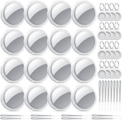 New Tracker Tag-1 Pack (Black), QCOQ Bluetooth 5.3 Tracker Tag Work with Apple Find My (iOS Only), Smart Tag with Protective Case/Keychain/Lanyard, Item Finder for Key/Wallet/Bag, Replaceable Battery
