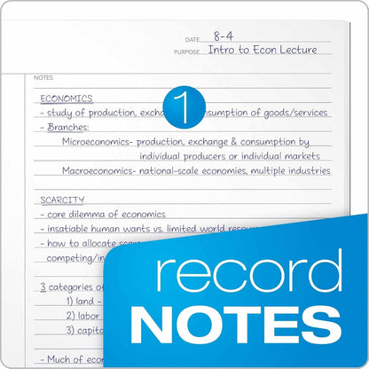 Oxford FocusNotes Writing Pad, Clear Note-Taking System, 8.5 x 11 Sheets, Guided Note, Cue & Summary Sections, 50 Sheets, Professional School and Office Notepad, Proudly Made in the USA