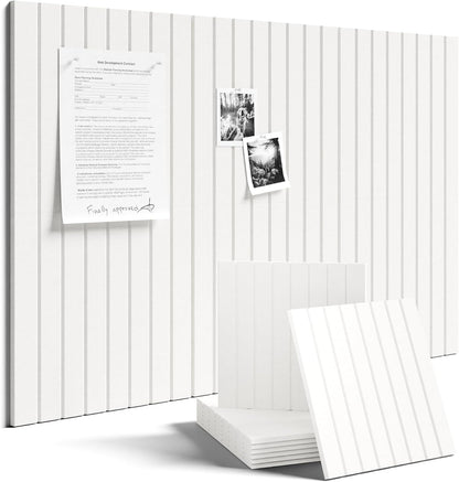 Fluxynara Large Felt Bulletin Board 48" x 36" Cork Board Alternative-12 Pack with 70 Safe Removable Adhesive Tabs, Cork Boards for Walls Cork Board for Home Office Classroom Pin Board (Oatmeal)