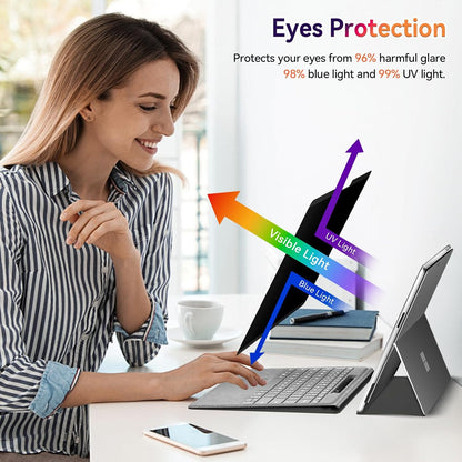Magnetic Privacy Screen for Microsoft Surface Laptop 7 13.8 Inch, Removable Anti Glare Blue Light Filter, 13.8 In Anti Spy Black Security Private Block Screen Protector