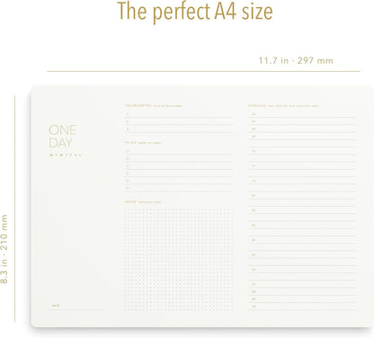 Pinesman - Elegant To Do List Notepad with Mouse Pad Feature, 11.22" x 7.87", 50 Tear-Off Sheets, Gold Foiled, Daily Planning, Eco-friendly To Do List Planner, FSC™ Certified To Do List Notebook for Work