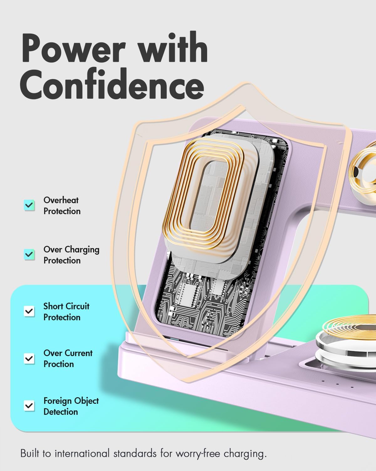 Wireless Charger iPhone Charging Station: 3 in 1 Charger Stand Multiple Devices for Apple - iPhone 17 16e 16 15 14 Pro Max 13 12 11 - Watch 11 10 9 8 7 6 5 4 3 2 SE and Ultra Series - Airpods 4 3 Pro