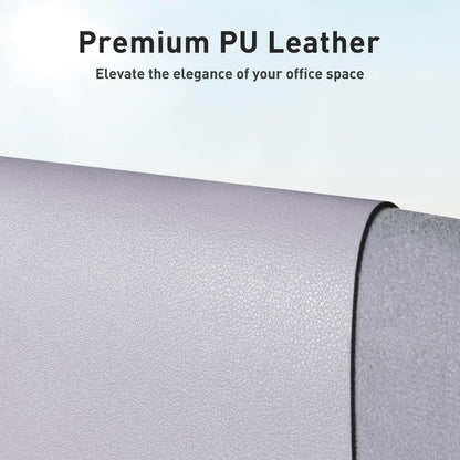 Aothia Leather Desk Pad Protector, Mouse Pad, Office Desk Mat, Non-Slip PU Leather Desk Blotter, Laptop Desk Pad, Waterproof Desk Writing Pad for Office and Home(Dark Blue,31.5" x 15.7") - Colors B