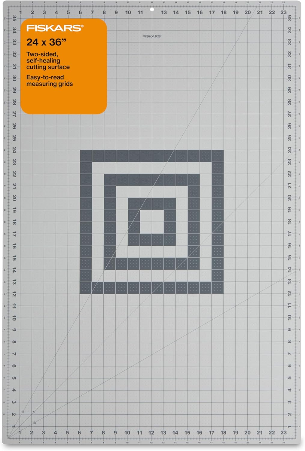 Fiskars Self Healing Cutting Mat with Grid for Sewing, Quilting, and Crafts - 18" x 24 Grid Lilac/Mountain Haze
