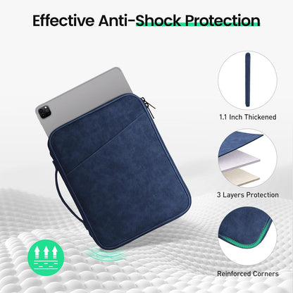 DTTO 9-11 Inch Tablet Sleeve Bag for iPad A16, iPad Air 11-inch M3 M2 / Air 5/4th Gen 10.9", iPad Pro 11 M4, iPad 10/9/8/7th Gen, Galaxy Tab A9+, Waterproof Travel Bag, Pink