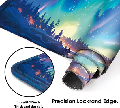 Galdas Mouse Pad For Gaming,Forest Background Pattern XXL XL Large Mouse Mat Long Extended MousePad Desk Mat Non-Slip Rubber Mice Pads Stitched Edges Thin (31.5 x 11.8 x 0.12 Inches) Tree