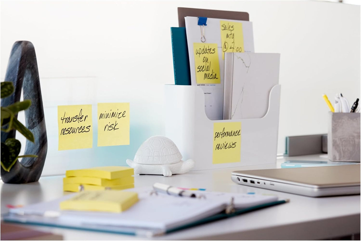 Post-it 100% Recycled Paper Super Sticky Notes, 3 in. x 3 in., 5 Pads, 70 Sheets per Pad, Wanderlust Pastels, School Supplies and Office Products