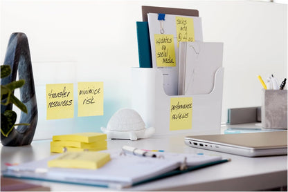 Post-it 100% Recycled Paper Super Sticky Notes, 3 in. x 3 in., 5 Pads, 70 Sheets per Pad, Wanderlust Pastels, School Supplies and Office Products
