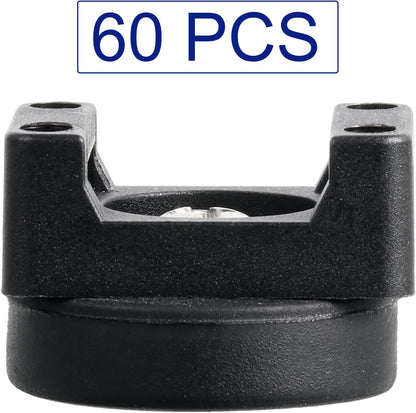 Yookeer 15 Pcs Magnetic Zip Tie Mount Base Black Magnetic Cable Clips Wire Holder Multipurpose Cable Ties Management Base Electrical Supplies for Wire (22 mm)