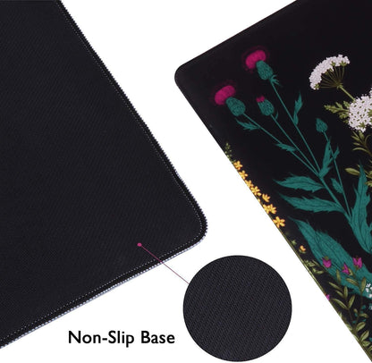 iCasso Desk Cover Mat, Office Mouse Pad, Desk Protector Mat, Extra Large Matt for Desktop,Anti-Slip XXL Big Mousepad with Stitched Edges for Computer Keyboard Retro Black - Colors B