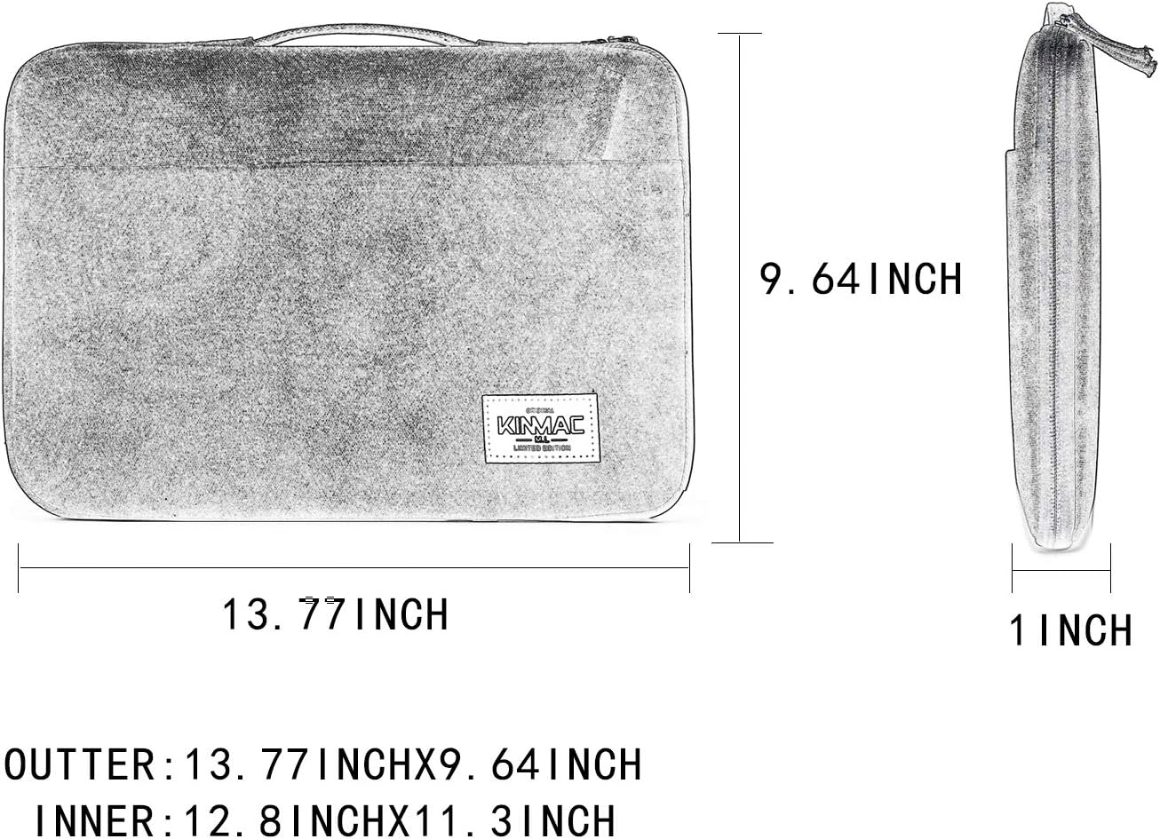 Kinmac 360° Protective Laptop Sleeve Case Bag Cover with Handle for MacBook Pro 16 inch,16 inch HP,Lenovo,Dell,ASUS,Acer Ultrabook and Business Laptop (F-04)