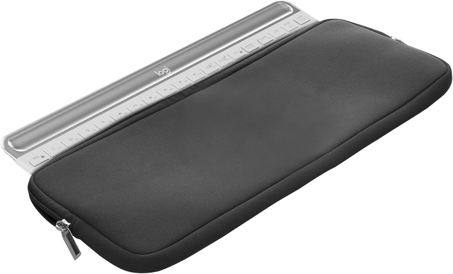 kwmobile Neoprene Case Compatible with Logitech MK470 - Case for Keyboard Soft Travel Sleeve - Grey