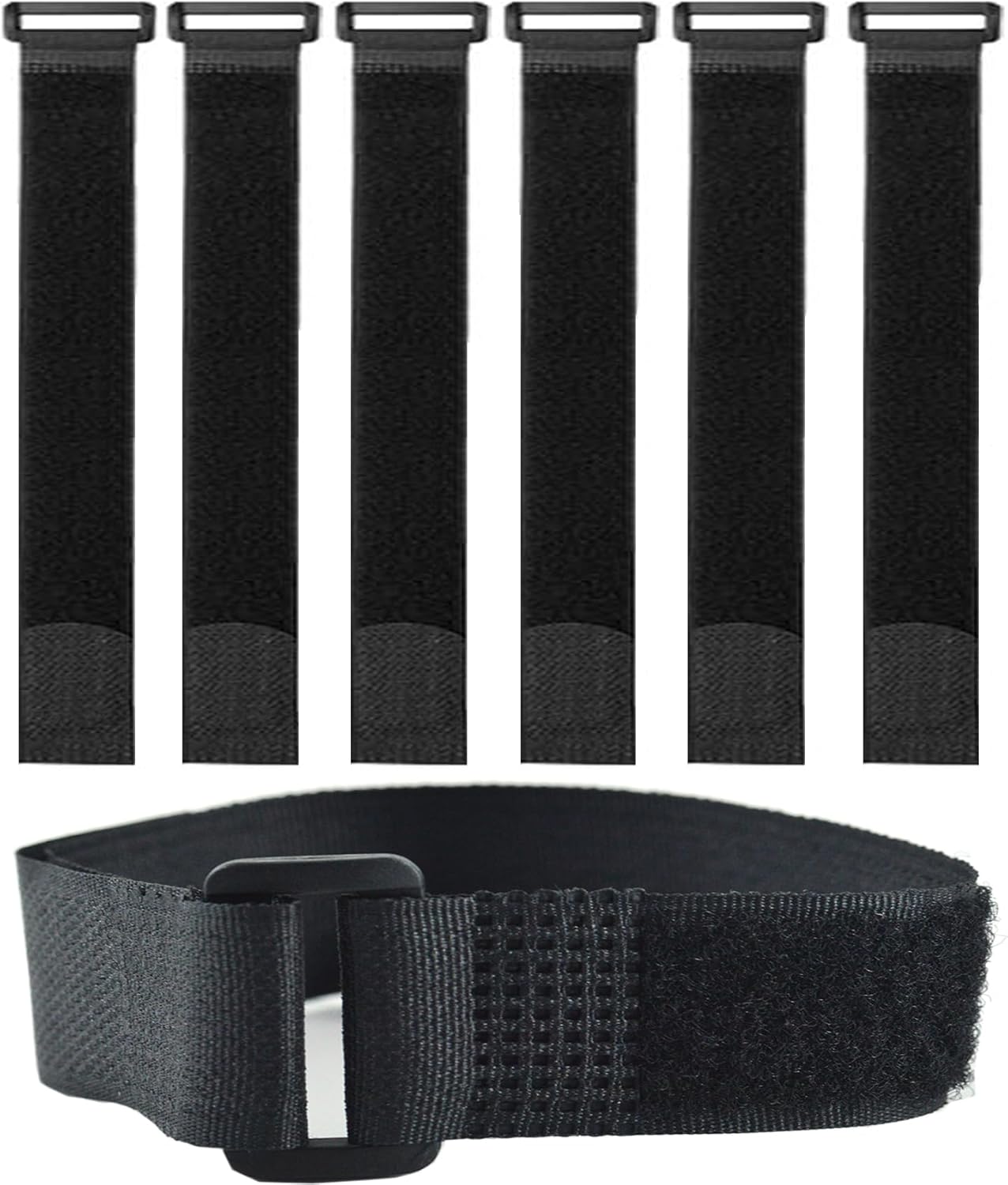 20 Pack (12 x 1 Inch) Reusable Fastening Cable Straps,Adjustable Multi-Purpose Hook and Loop Straps Nylon Cable Ties for Wire Cable Management Home Office Garage Outdoor Organization