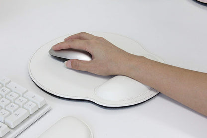 RICHEN Keyboard Wrist Rest and Mouse Pad with Wrist Support, Memory Foam Set for Gaming and Office, Comfortable & Lightweight for Easy Typing & Pain Relief (White Butterflies)