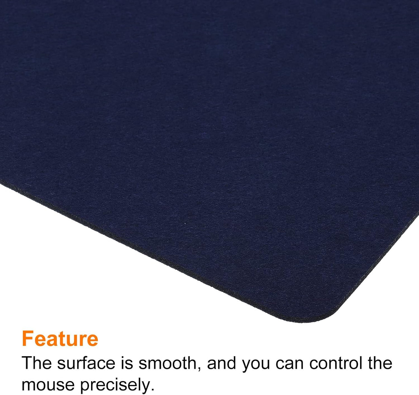 PATIKIL 9"x8" Mouse Pad, Felt Dual Side Soft Desk Pad Writing Mat for Office Home, Light Gray