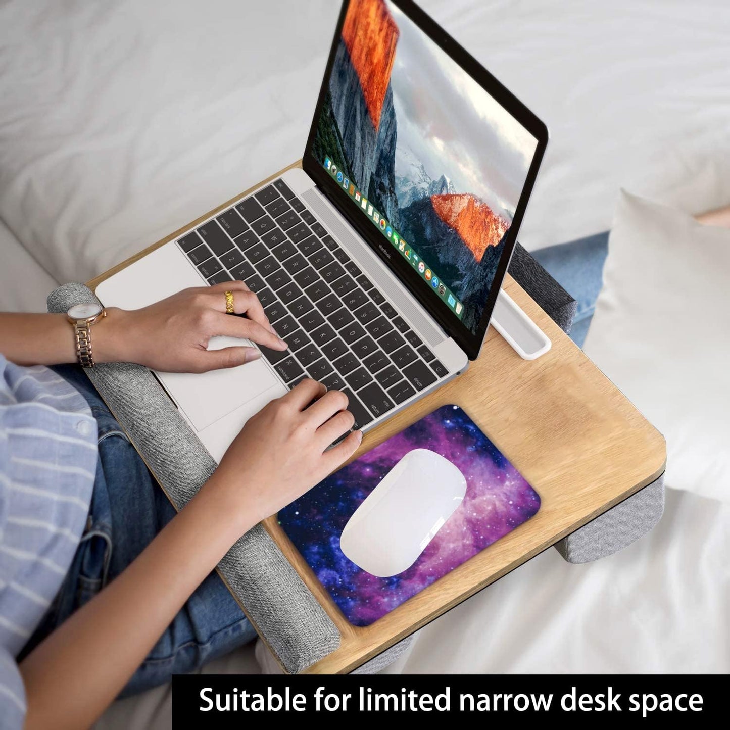 Audimi Small Mouse Pad 6 x 8 Inch, Mini Mouse Pad Thick for Laptop Wireless Mouse Home Office Travel, Portable & Washable (Black)