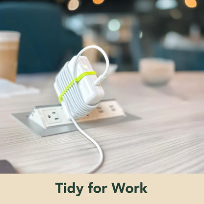 [2-Pack] Most Compact MacBook Cable Organizer – Travel Cord Reel for 61/67/87/96/140W Apple Chargers | Slim Fit, Lightweight & Durable 3D Print with Recyclable Material