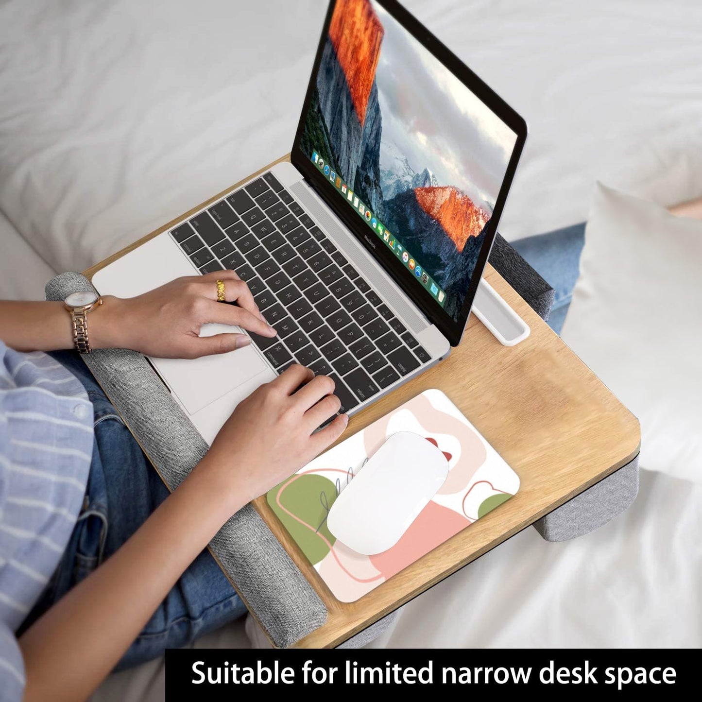 Audimi Small Mouse Pad 6 x 8 Inch, Mini Mouse Pad Thick for Laptop Wireless Mouse Home Office Travel, Portable & Washable (Black)