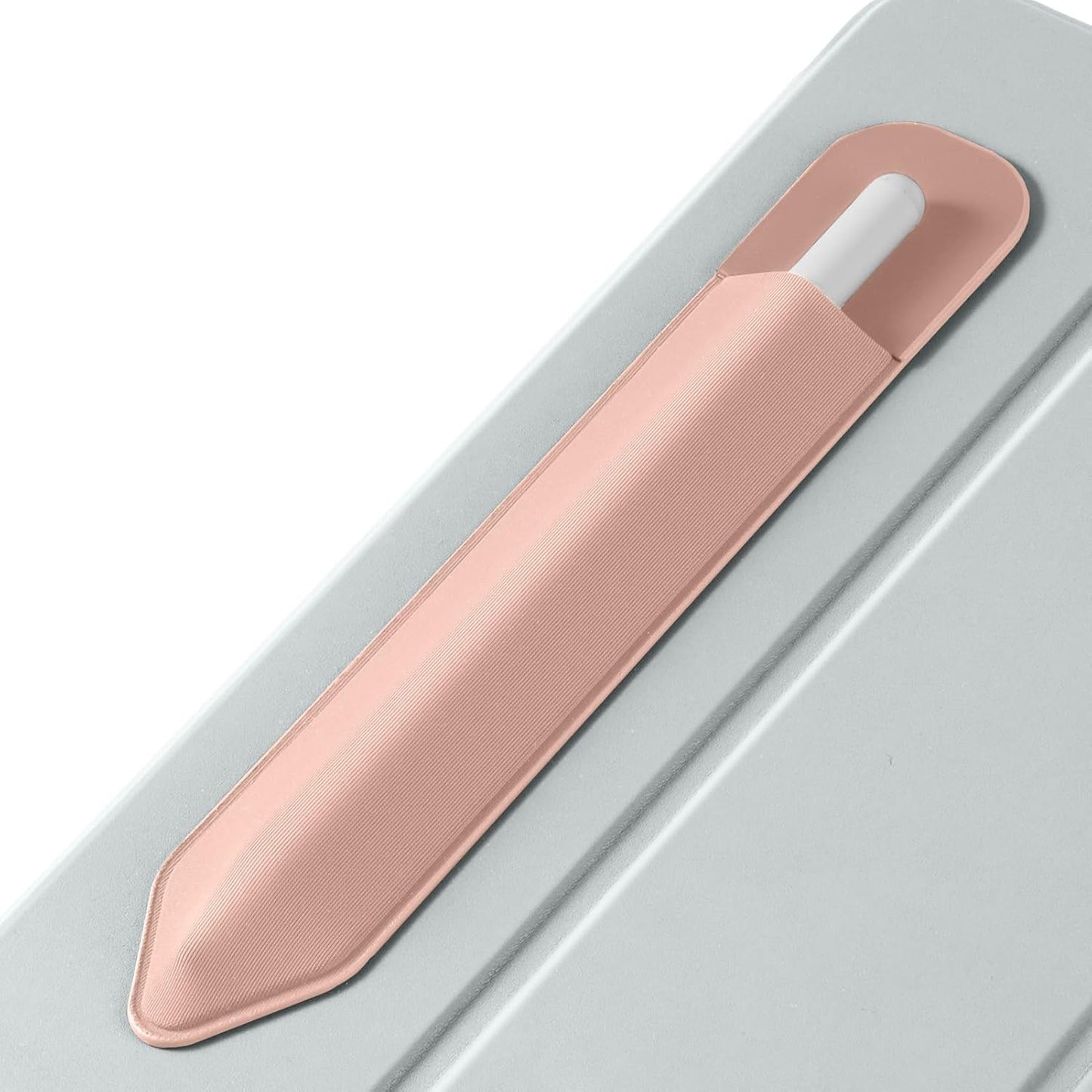 DTTO Pencil Holder for Apple Pencil 2nd & 1st Generation Case, New Apple Pencil Pro & USB-C Sleeve, Ultra-Thin Elastic Stylus Protective Pouch with Adhesive Attached to iPad, Pink Gold
