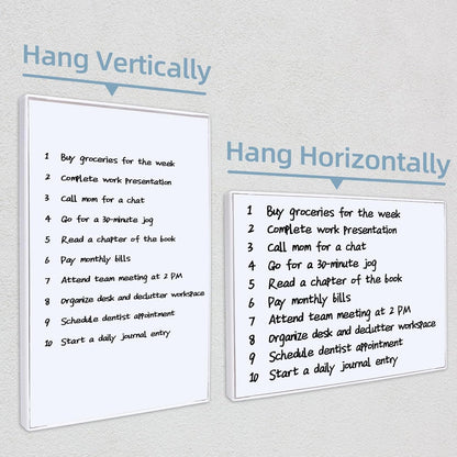 Magnetic Dry Erase Board White Board, 8.3'' x 5.8'', Small Stand-Up or Hangable Desktop Dry Erase White Board, Mini Dry Erase Whiteboard Easel for Desk with One Marker and Two Magnets