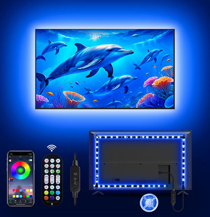 MATICOD LED Lights for TV Led Backlight, 9.84ft RGB Led Strip Lights USB TV Lights Behind 32-43in, APP Remote Control Music Sync TV Led Light for Bedroom Gaming Home Décor