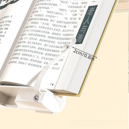 Travel Mini Book Holders for Reading Hands Free - Portable and Adjustable Book Stand for Reading, Two-in-one (Ideal for Light Books & Tablets – Not for Heavy Hardcovers | White)