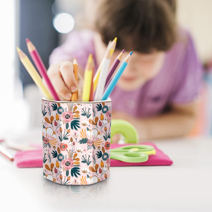 Pen Holder, Pencil Holder for Desk, Marble Desk Organizer Cute, Durable Ceramic Pencil Cup, Decorative Makeup Brush Holder Cup, Stationery Holder for Office, Home, Gray Marble