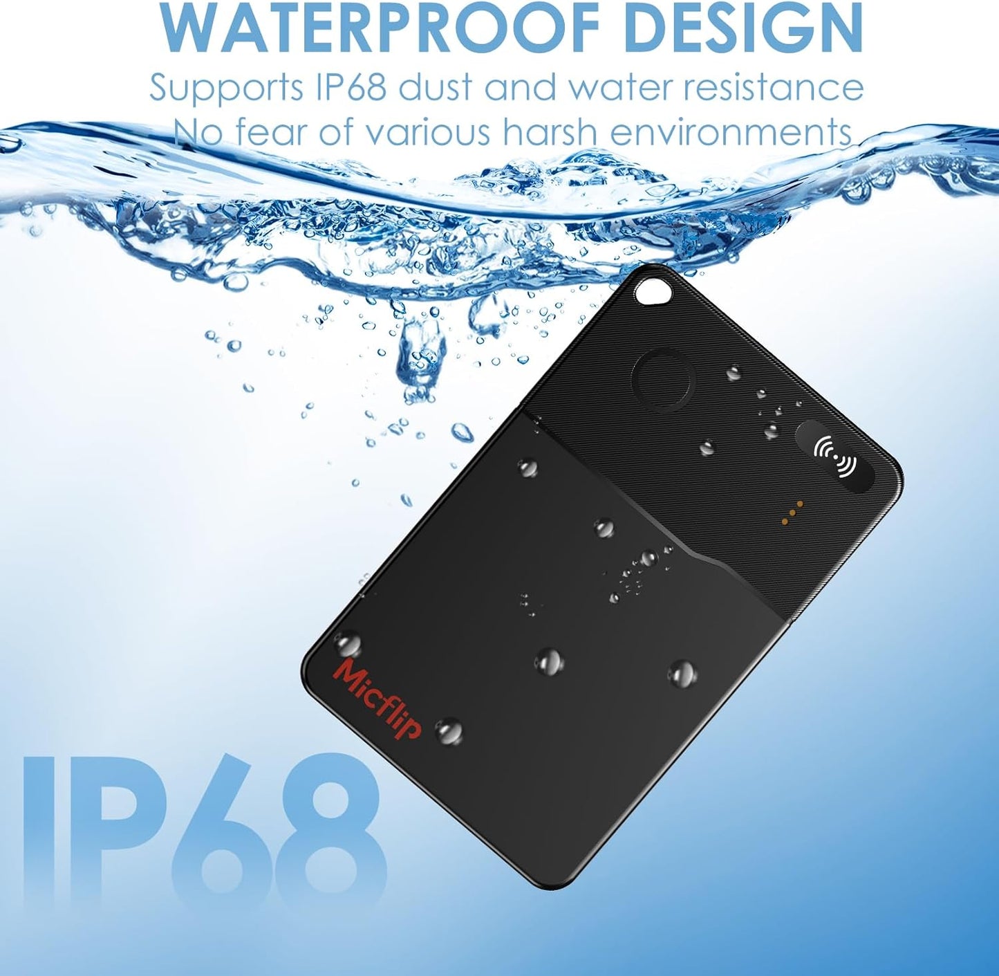 Wallet Tracker Card (Both iOS and Android) | No Monthly Fee | Waterproof | Wireless Charging | Anti-Lost, Thin Bluetooth Smart Card Finder for Wallet, Luggage, Backpack