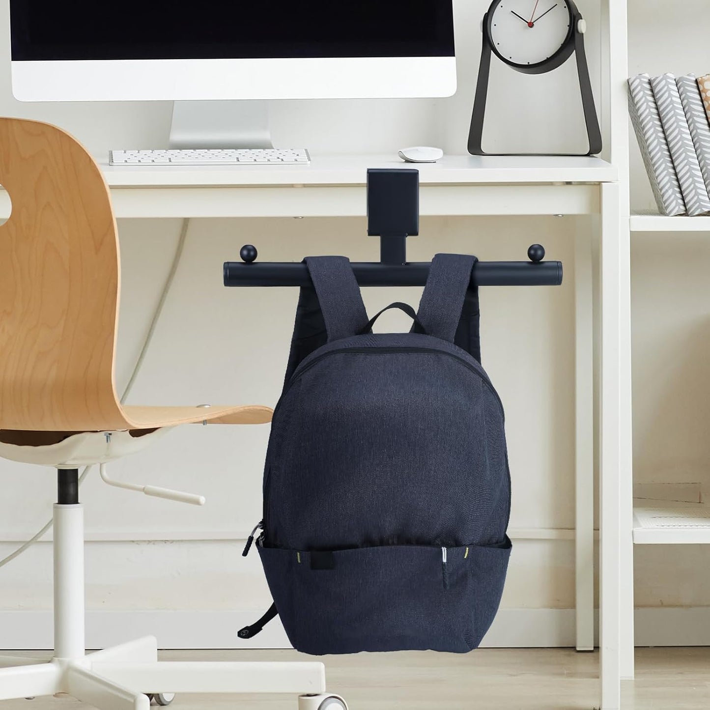 Geelin 1 Pcs White Heavy-Duty Bag Hook for Desk or Table Bag Hanger Backpack Holder Purse Hook Table Handbag Hanger Organizer Storage Under Desk for Office Classroom Dorm Accessories