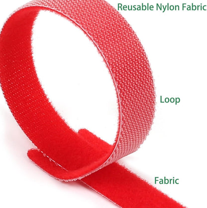 Reusable Hook and Loop Cable Ties, 102 Pcs 8 Inches Multicolor Nylon Fabric Fastening Straps for Cable Management and Organization