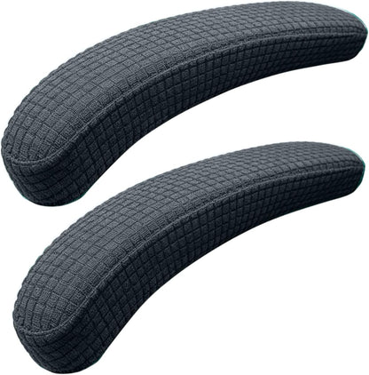 Melaluxe Stretch Office Chair Armrest Covers, Arm Rest Slipcovers (Black)