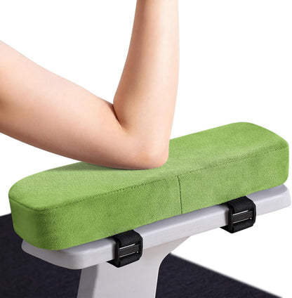 Smiry Ergonomic Office Chair Armrest Pads, Memory Foam Arm Rest Covers, Non-Slip Armrest Cushion with Adjustable Buckles and Straps, Elbow Relief for Desk, Gaming & Wheelchair (Black, Set of 2)