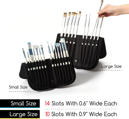 MEEDEN Paint Brush Holder, 11.5 X 10 Inch Zippered Painting Brush Case, Organization and Storage Bag for Artist Paint Brush (Brushes NOT Included)