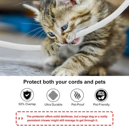 Secbolt Cord Protectors from Pets No Chew, 10ft - 1/2 inch Ultra Durable Cord Covers for Pets, Bite-Resistant Cable and Wire Protector for Cats, Dogs, Rabbits - Black