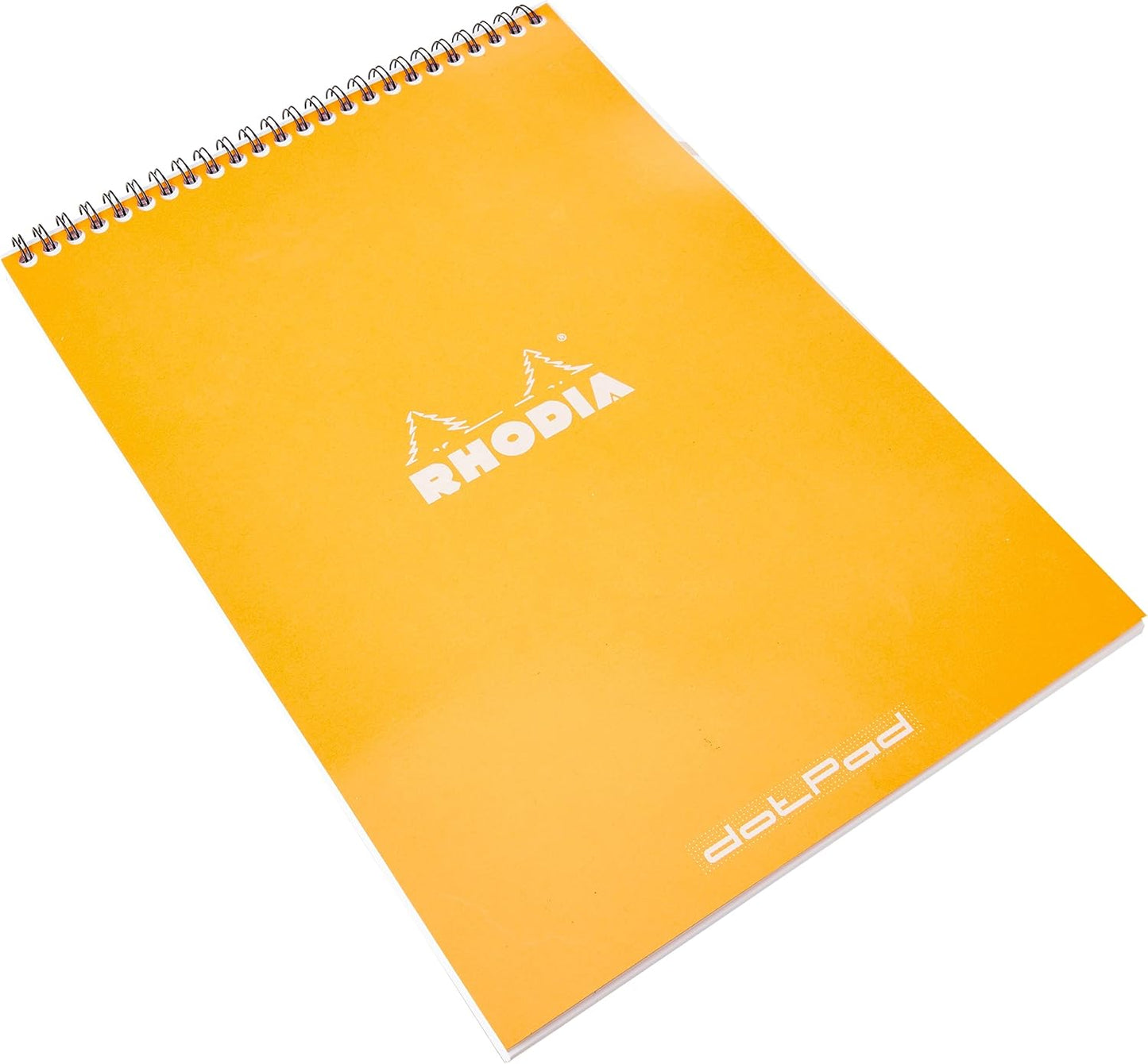 Rhodia #16 Wirebound Notepad 5.8" x 8.3" Dot Pad, Orange Cover