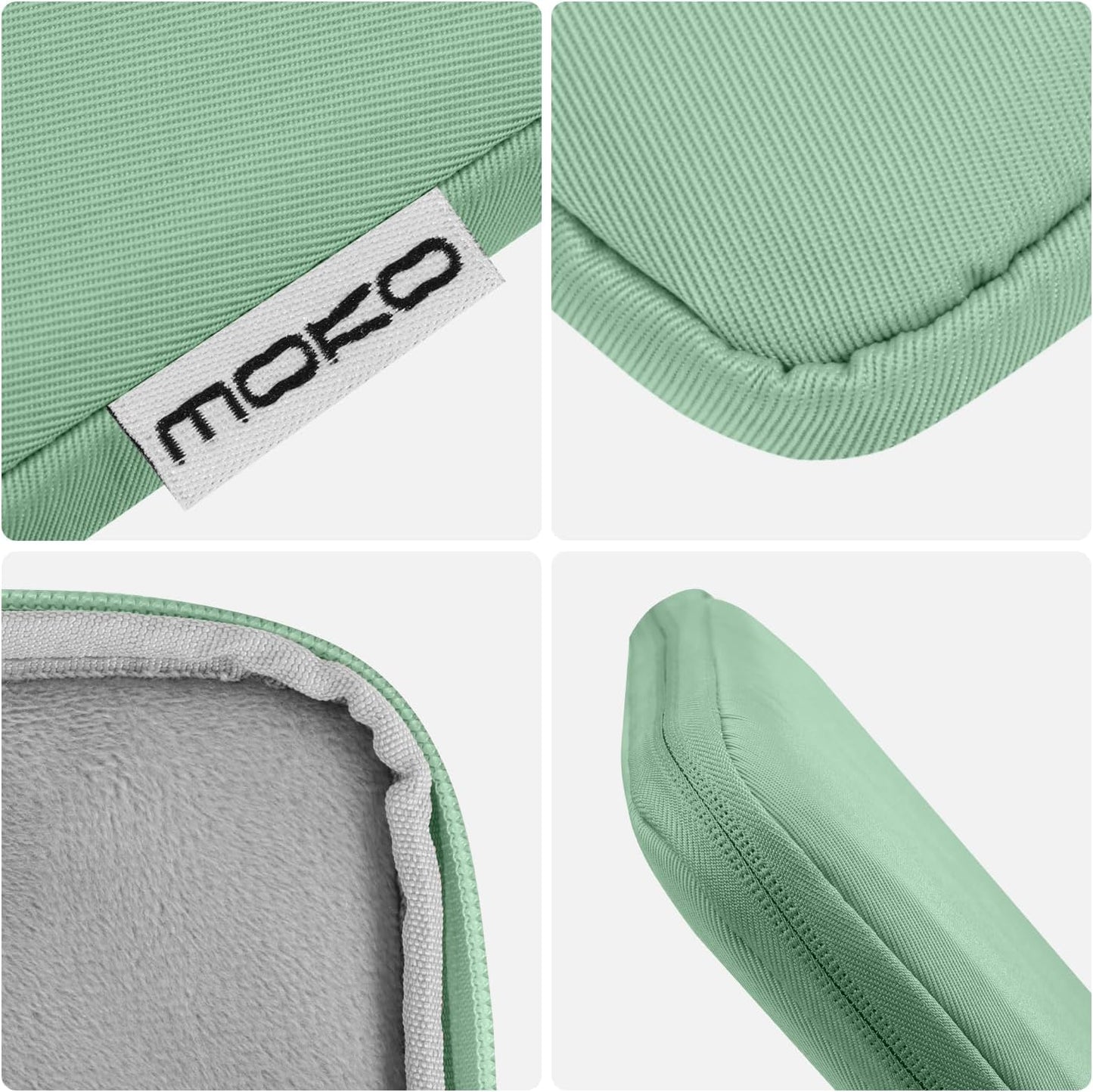 MoKo 7-8 Inch Tablet Sleeve Bag, Polyester Pouch Cover Case Fits iPad mini (A17 Pro) 8.3" 2024, iPad mini 6/5/4/3/2/1, Samsung Galaxy Tab S2 8.0, Tab A 8.0, ZenPad Z8s 7.9,Black