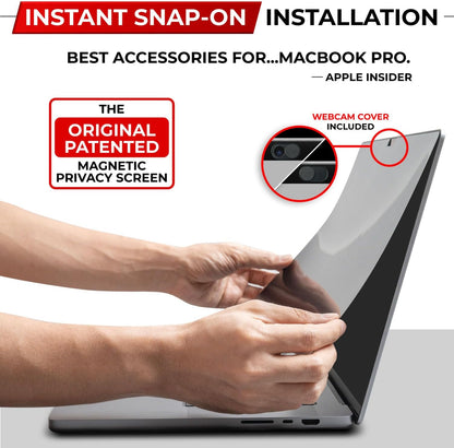 SightPro Magnetic Laptop Privacy Screen 14 Inch 16:9 - Patented Removable Laptop Privacy Filter Shield and Protector