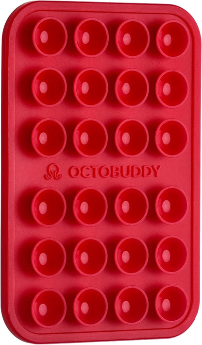 OCTOBUDDY Classic - Silicone Suction Phone Case Adhesive Mount - Hands-Free, Strong Grip Holder for Selfies and Videos - iPhone and Android Compatible - 2.25″ x 3.25″, Chalk Pink