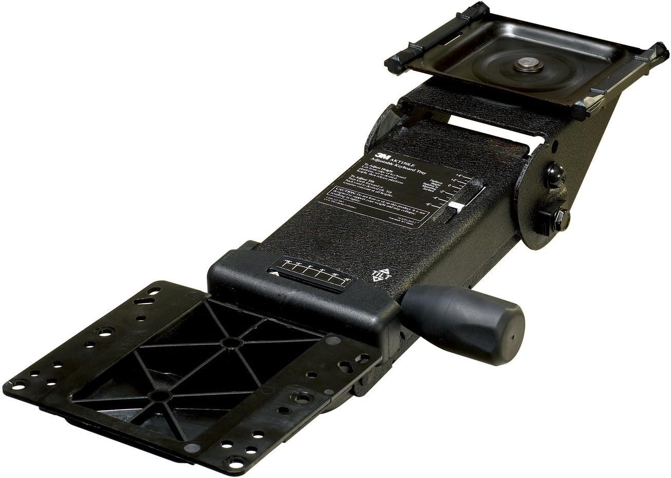 3M Keyboard Tray, Just Lift To Adjust Height And Tilt, Sturdy Tray Includes Gel Wrist Rest And Precise Mouse Pad, Swivels Side To Side And Stores Under Desk, 23" Track, Black (AKT90LE)