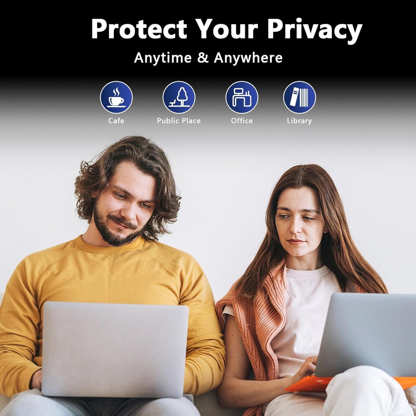 13.8 Inch Magnetic Privacy Screen for Microsoft Surface Laptop 7, Removable Anti Glare Screen Protector, Blue Light Computer Filter, Anti Spy Easy Install