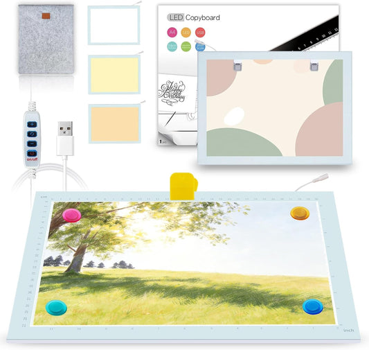 A4 LED Copy Board Light Tracing Box，Trace Light Pad for Tattoo Transferring, Drawing, Streaming, Sketching, Animation, Stenciling，USB LED Light Board for Diamond Painting
