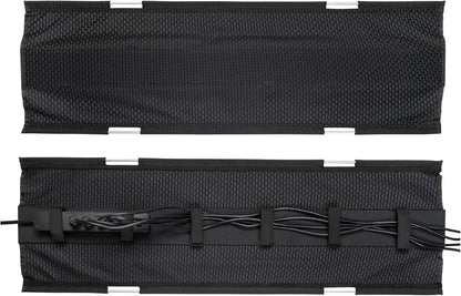 PERFECT POSTURE Mesh Cable Organizer – Under Desk Cable Management with Adjustable Straps, Flexible Mesh, Easy-Access Design, & Standing Desk Compatible – 37.4” (Gray)
